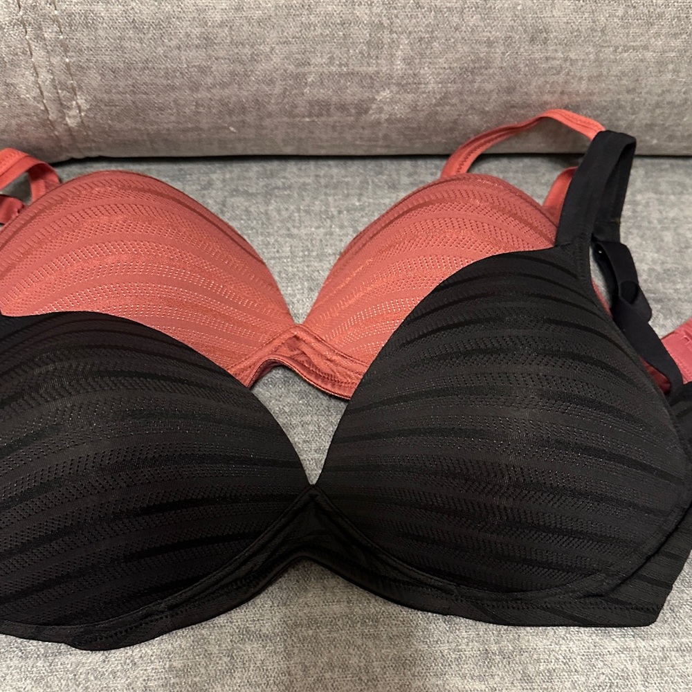 2-for-1: Warner's Black and Pink Bra Set